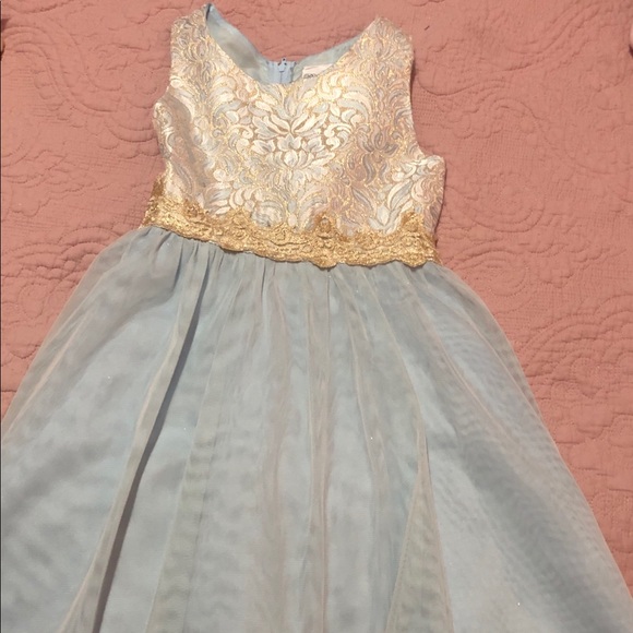 fancy light blue dress